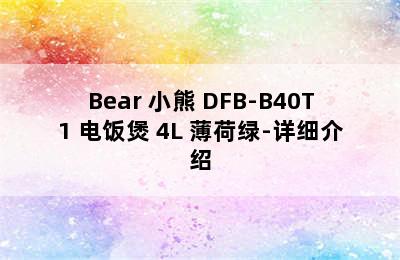 Bear 小熊 DFB-B40T1 电饭煲 4L 薄荷绿-详细介绍